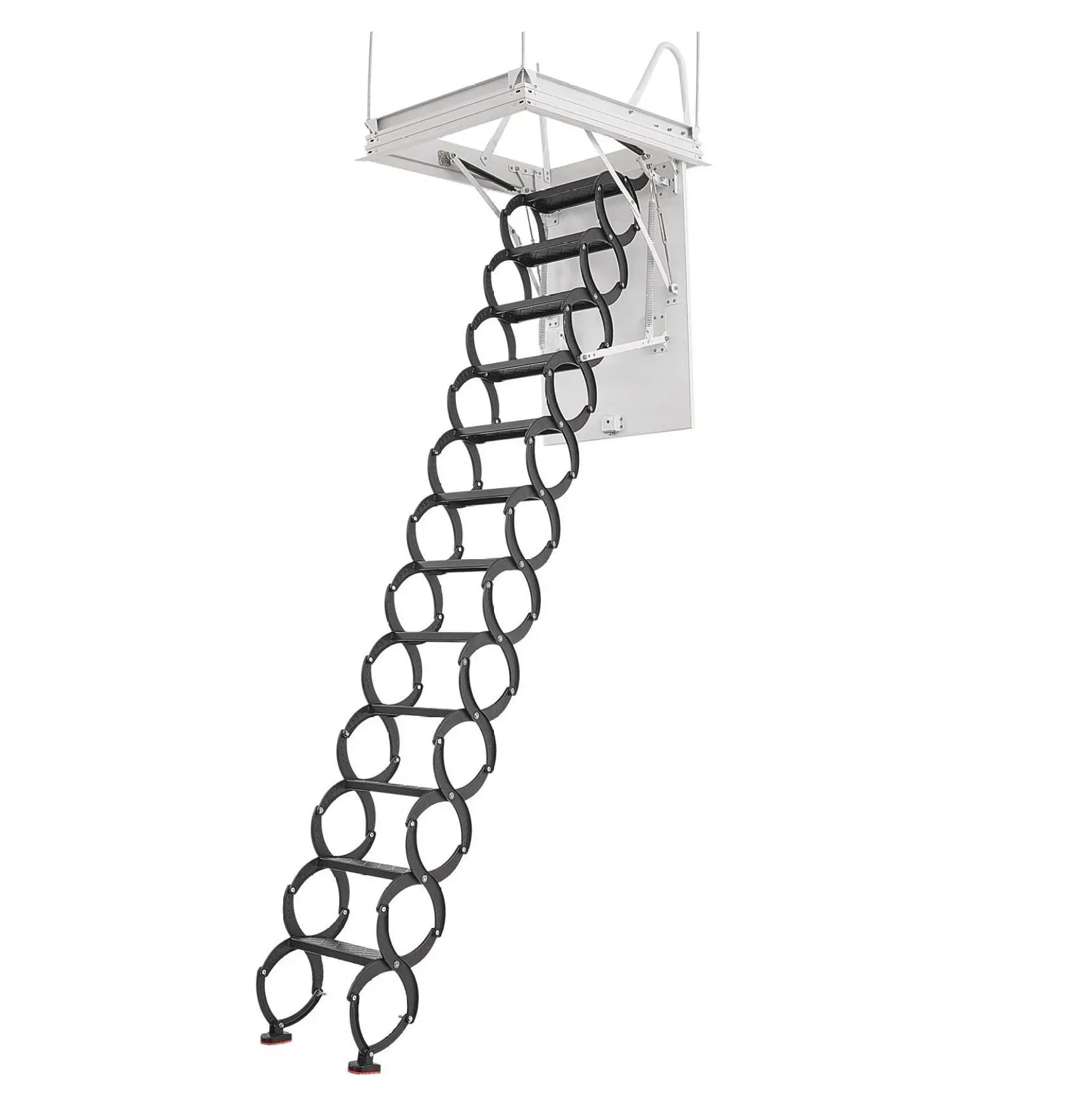 Attic Ladder 660LBS Capacity, 9.5-10.2ft Height, 39.4x27.5in Opening - Alloy Steel Pull Down Retractable Stair for Loft & Roof Access 660 lbs 9.8 ft