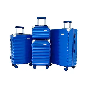 GMZGZN 4-Piece Abs Hardshell Luggage Set with TSA Lock, USB Charging Port, 360° Spinner Wheels Luggage, Waterproof & Shockproof, 14" Makeup Bag, 20" Carry-On, 24" Medium, 28" Large Family Travel Set,summervibes