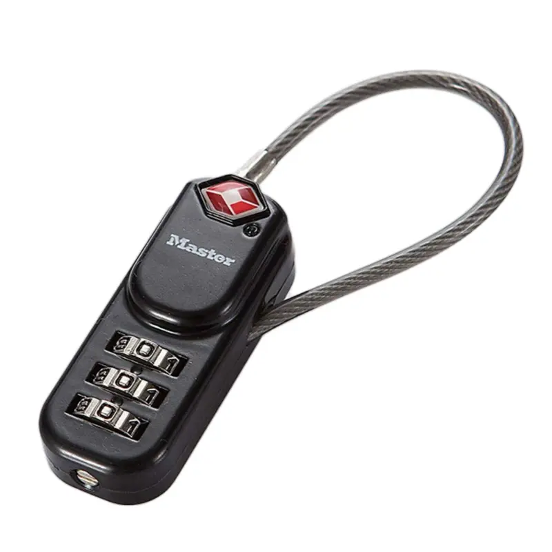 TSA Approved Luggage Lock with Flexible Cable – 3-Digit Combination Travel Padlock for Suitcases & Backpacks