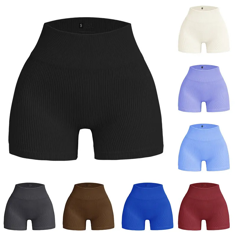 Women's High Waisted Yoga Biker Shorts - High Stretch Athletic Training & Fitness Workout Shorts, Athletic Training Shorts