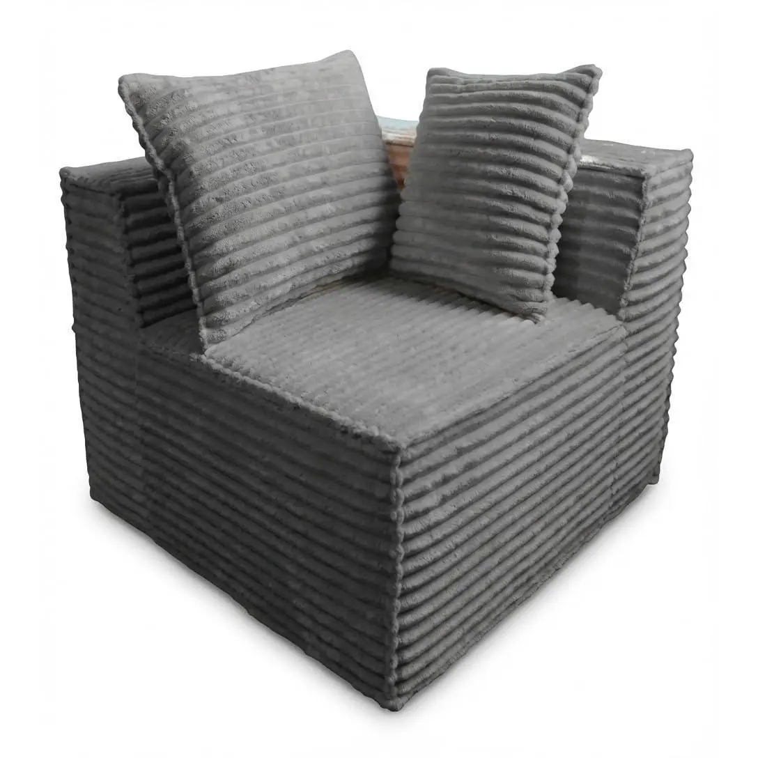 Garvee Modern Velvet Square Tufted Back Armchair - Compact Size, Sturdy Frame, Durable, High-Quality Foam, 2 Cushioned Seats for Small Living Rooms, Reading Nook