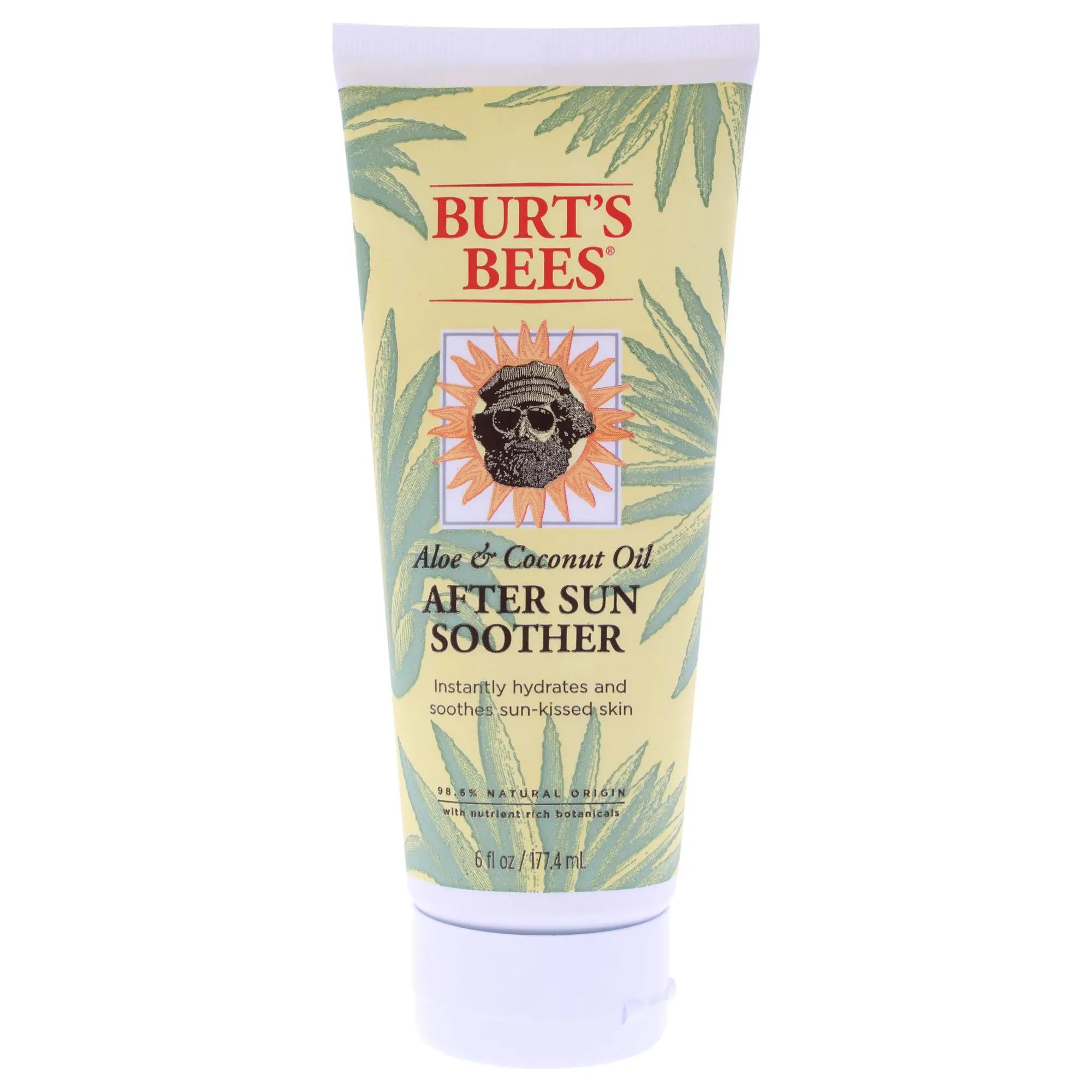 Burt's Bees Natural Aloe & Oil Daily Soothing After Sun Soother, Unisex 6oz Moisturizer, Sun-Soothed Skin, Tube Pack