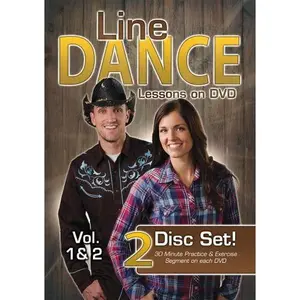 USED Book - Line Dance Lessons on DVD Vol 1 & 2 - Learn 20 Line Dances, Plus two 30 Minute Bonus Workouts! Instruction & Exercise in a Two Disc Set (Unknown) - english