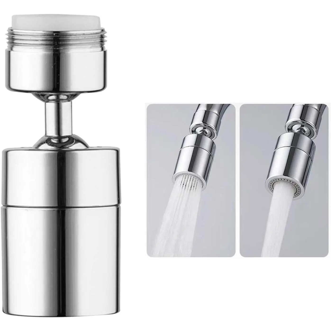 2PCS High-Quality 360-Degree Swivel Faucet Aerator - Dual-Function Water-Saving Nozzle, Lengthened Extender for Kitchen & Bathroom Faucets, Easy Installation, Anti-Splash, Adjustable Angle, Universal Fit, Eco-Friendly Home Accessory, Sink Faucets