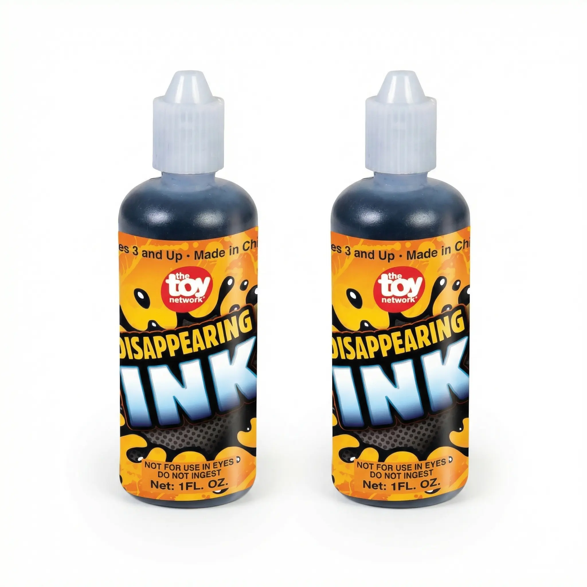 Viral Disappearing Ink Liquid (2-Pack) – Classic Prank Ink for Clothes & More – Invisible Blue "Stain" Gag Gift – Non-Toxic and Safe – TikTok Prank Wars