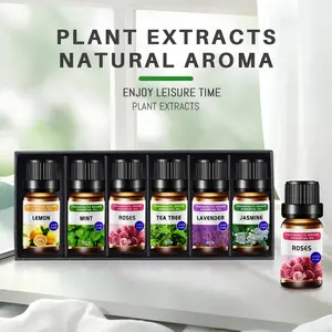 #SummerVibes Spring 10ml Essential Oils Set for Diffusers Humidifier Air Purifier As Mother's Day Gift, Lavender, Jasmine, Lemon, Rose, Tea Tree, Mint,Scent Air Freshener