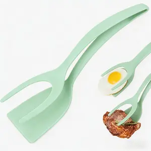 Set of 2, dual-purpose silicone egg flip tool and spatula set – egg holder, versatile kitchen cooking tool, suitable for making omelets, pancakes, French toast, and egg rolls – kitchen utensils, Kitchen Utensils Gadgets