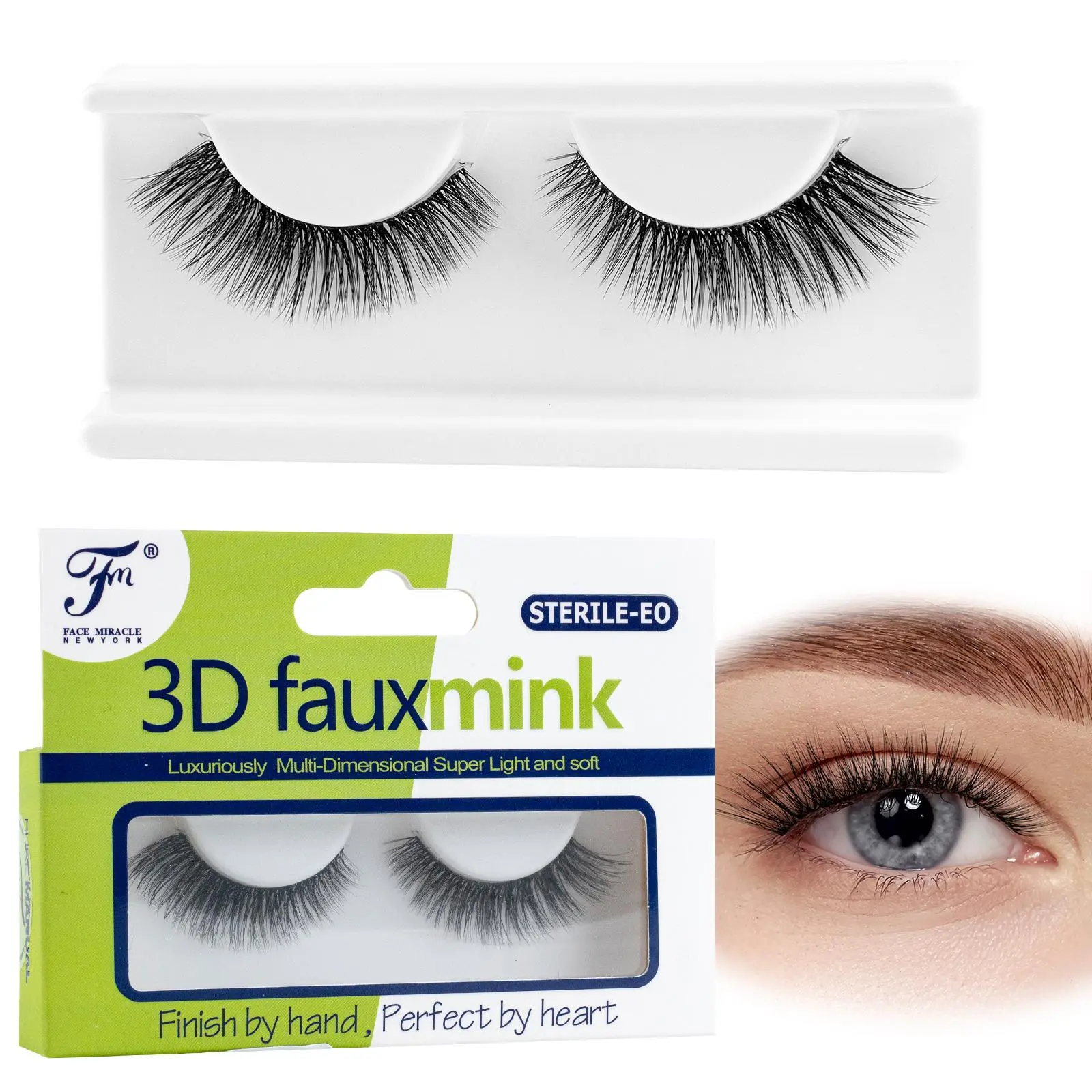 Ultra-Lightweight 17mm 3D Faux Mink Lashes, Only 0.06g/pair! Invisible Band for a Seamless Blend, Natural Look Fluffy Cat Eye Strip Eyelash,  Eyelash Extension Fluffy zanlufly Transparent Band Cat Eye Fake Eyelashes Pack