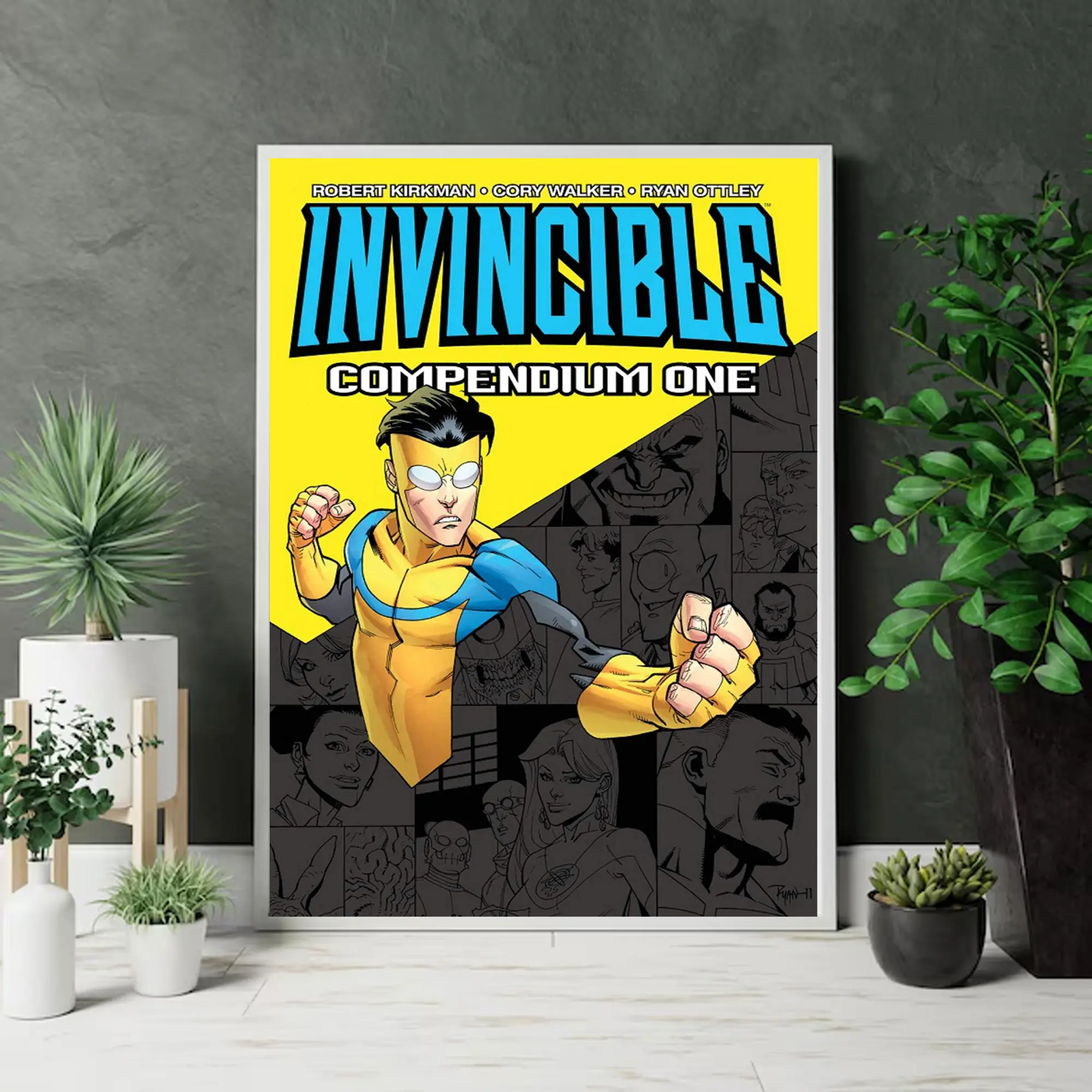 Invincible Compendium One Poster, Mark Grayson Comic Book Wall Art, Superhero Poster for Room Decor, Gift for Fans