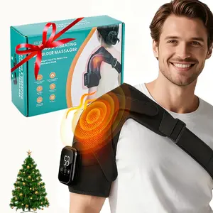 Shoulder Heating Massager, Cordless 3 Vibration Modes, 3 Heat Settings, Adjustable Heating Temperature, Large Shoulder Wrap, Left & Right Shoulders, Rotator Cuff Heating Pad, Christmas Gift