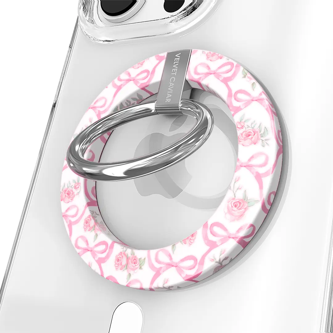 Lovely Pink Bows MagSafe Grip Ring