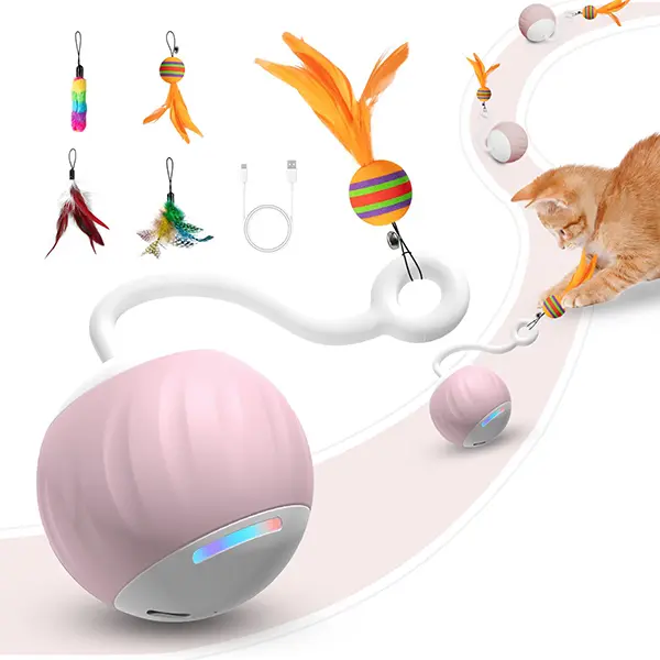 Interactive cat toys for indoor cats, sound & touch activated cat toys, smart rolling and moving ball toys for kittens, rechargeable funny balls for both cats and dogs, designed for fun enrichment and exercise.