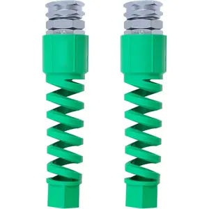 2 Pack Metal Female Heavy Duty 5/8-inch Garden Hose Replacement Ends Connector with Plastic Bend Restrictor, Female Water Hose Coupler Repair Fitting with Kink Absorber Kit for 5/8" Garden Hose