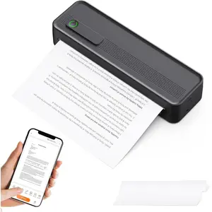 A41  Thermal Printer, Portable Inkless Printer for Travel Supports 8.5 x 11 Inch Paper, Small Mobile Printing Device Ideal for Office, School,
