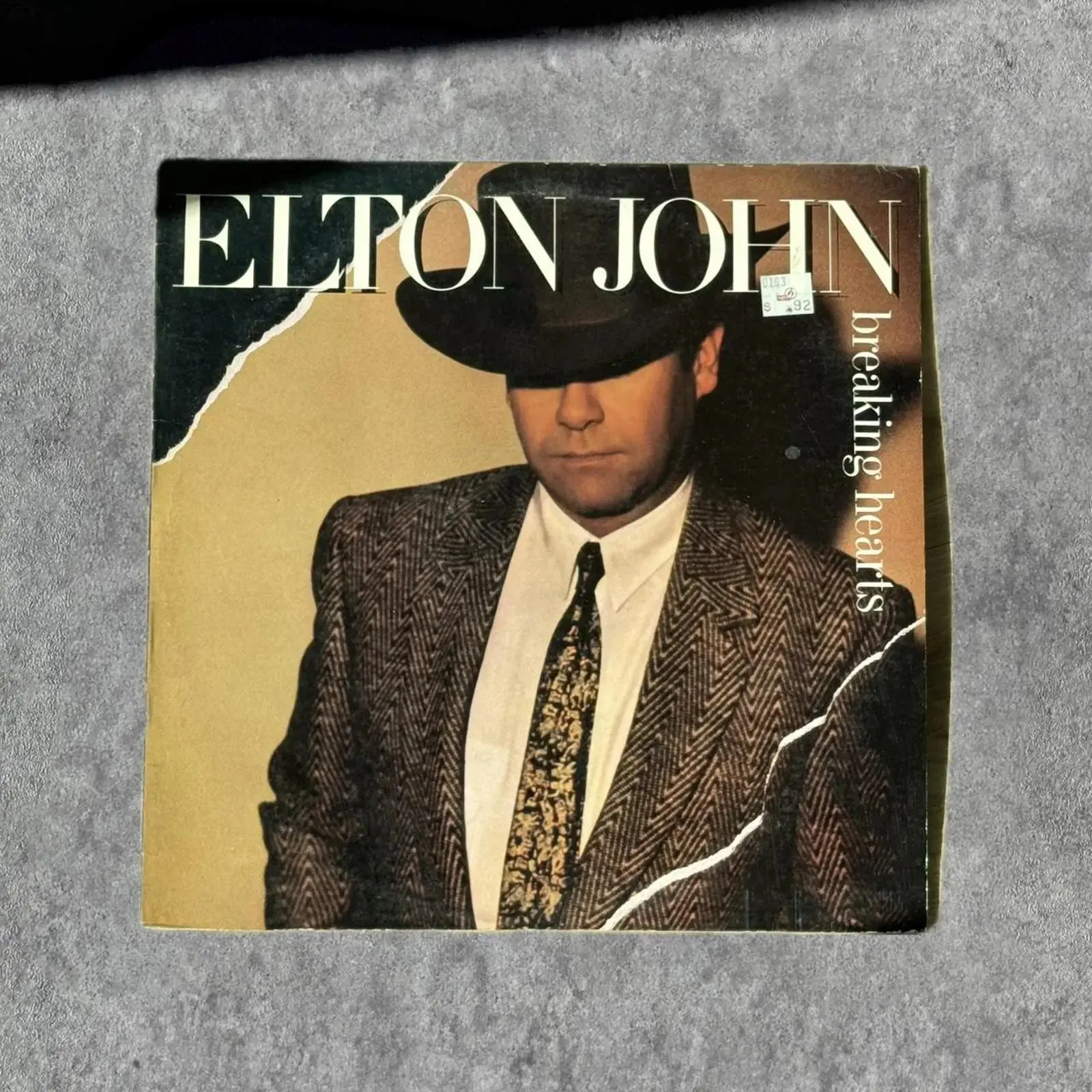 Elton John “Breaking Hearts” Vintage Record Vinyl