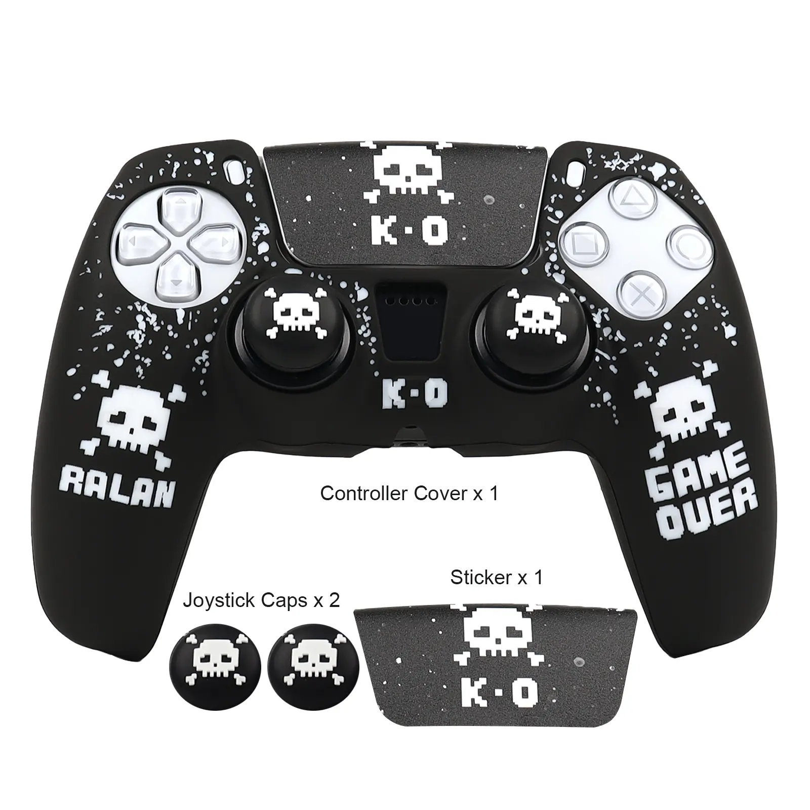 For PS5 Controller Cover, Soft Silicone Case Protection, Sweatproof, Shockproof, Dustproof Protector, Precise Cutouts, Easy Install Games Accessories
