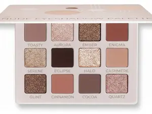 Nude Eyeshadow Palette - 12 Soft Pink Rose Shadows, Multi-Use Eye Makeup Palette with Matte & Shimmer Finishes, Ultra-Blendable Everyday Neutrals, Long-lasting Wear, Travel Makeup with Mirror