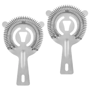 Cocktail Strainer Bar Tools -2PCS Bar Strainer with High Density Spring, Stainless Steel Drink Sieve Strainer, Filtering Cocktail Bar Accessories for Home Bar and Professional Bartenders Utensils Hanging