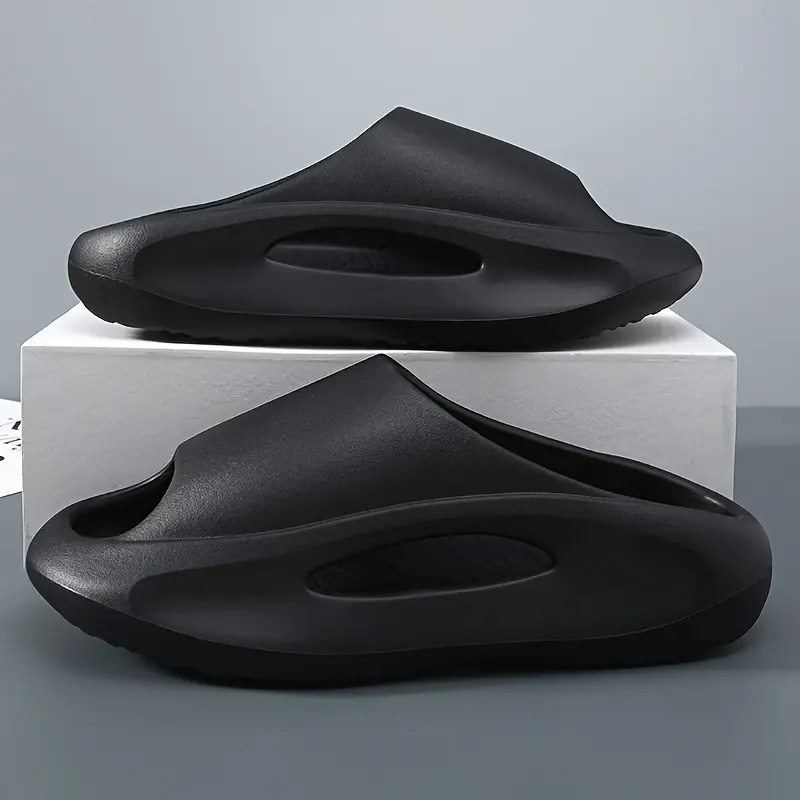 Comfy Unisex EVA Slides - Breathable, Non-Slip, Durable, Open-Toe, Chunky, Minimalist Design Shoes for Men & Women Perfect Casual, All-Season Wear Footwear Flipflop Boy Slipper Tsinelas White