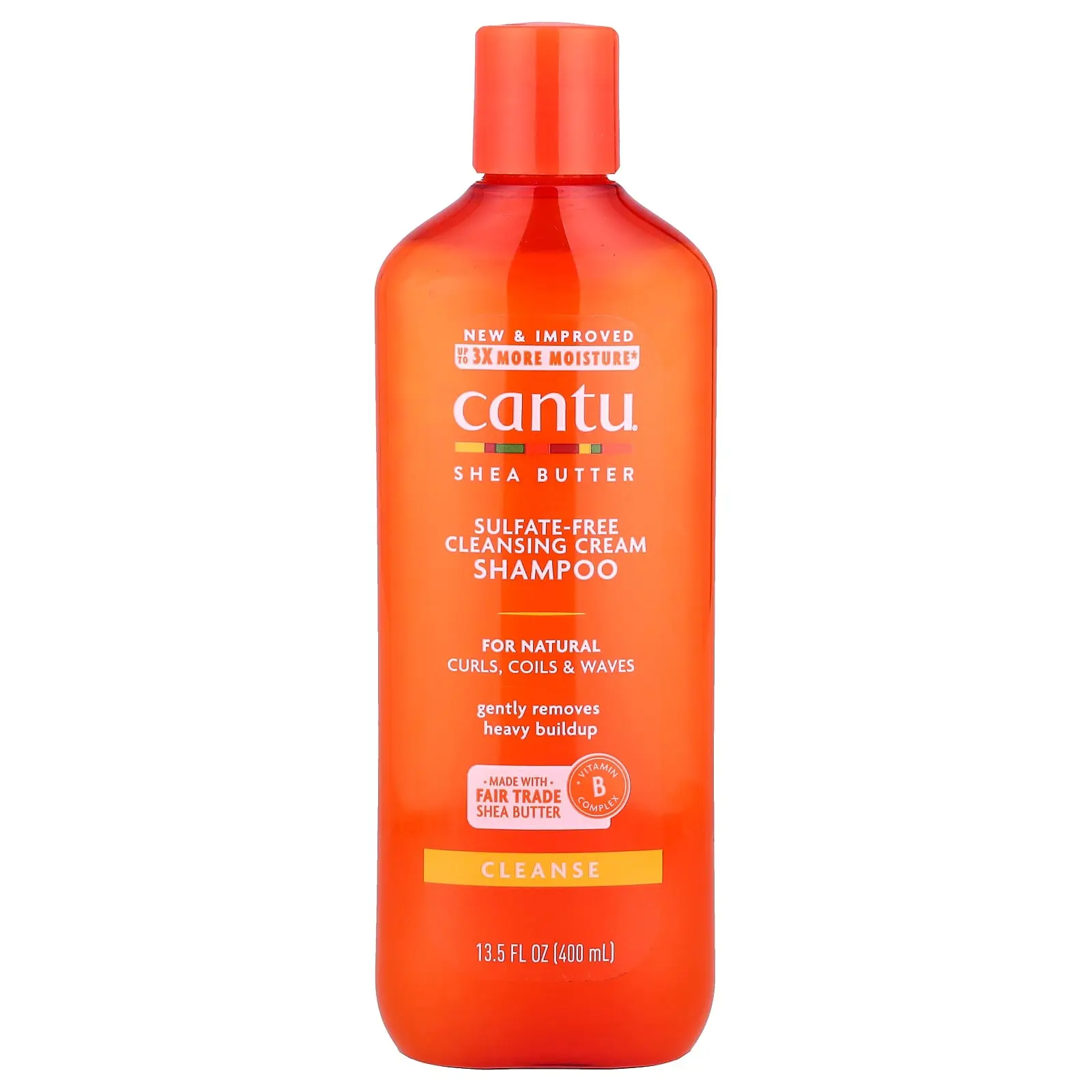 Cantu Shea Butter, Sulfate-Free Cleansing Cream Shampoo, For Natural Curls, Coils & Waves, 13.5 fl oz (400 ml)