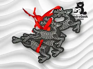 Skeleton Reindeer Ornament/Bookmark