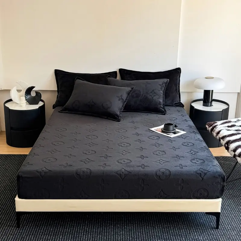 New 200g Thick Milk Wool Cut Flower Bed Skirt, Soft and Cozy, Ideal for Home Decor, Durable and Stylish, Perfect for All Seasons, Bedding Supplies