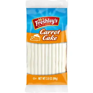 Mrs. Freshley's Iced Carrot Cake Dessert Snack, 3.5 oz Individually Packaged, Vegetable-Flavor, No Artificial Additives, Pack of 8