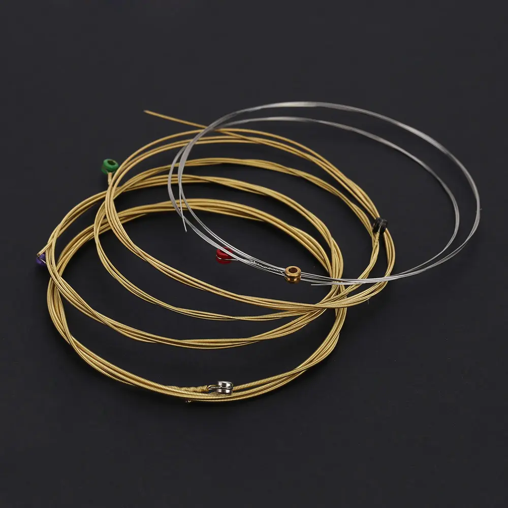 Orphee TX620 Acoustic & Folk Guitar Strings Set - 6pcs (6 Circles), 25% Phosphor 75% Bronze, Hexagonal Carbon Steel, Extra Light Tension (.010-.047), Full Tone, High Durability, High Glossiness Musical Instrument Accessory
