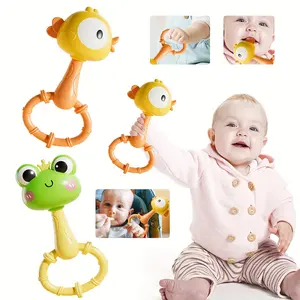 Cute Animal Rattle Maracas Sensory Baby Play Toy, Handheld Infant Development Toy, Sound-Enhanced Newborn Gift, Random Color, Perfect for Babies