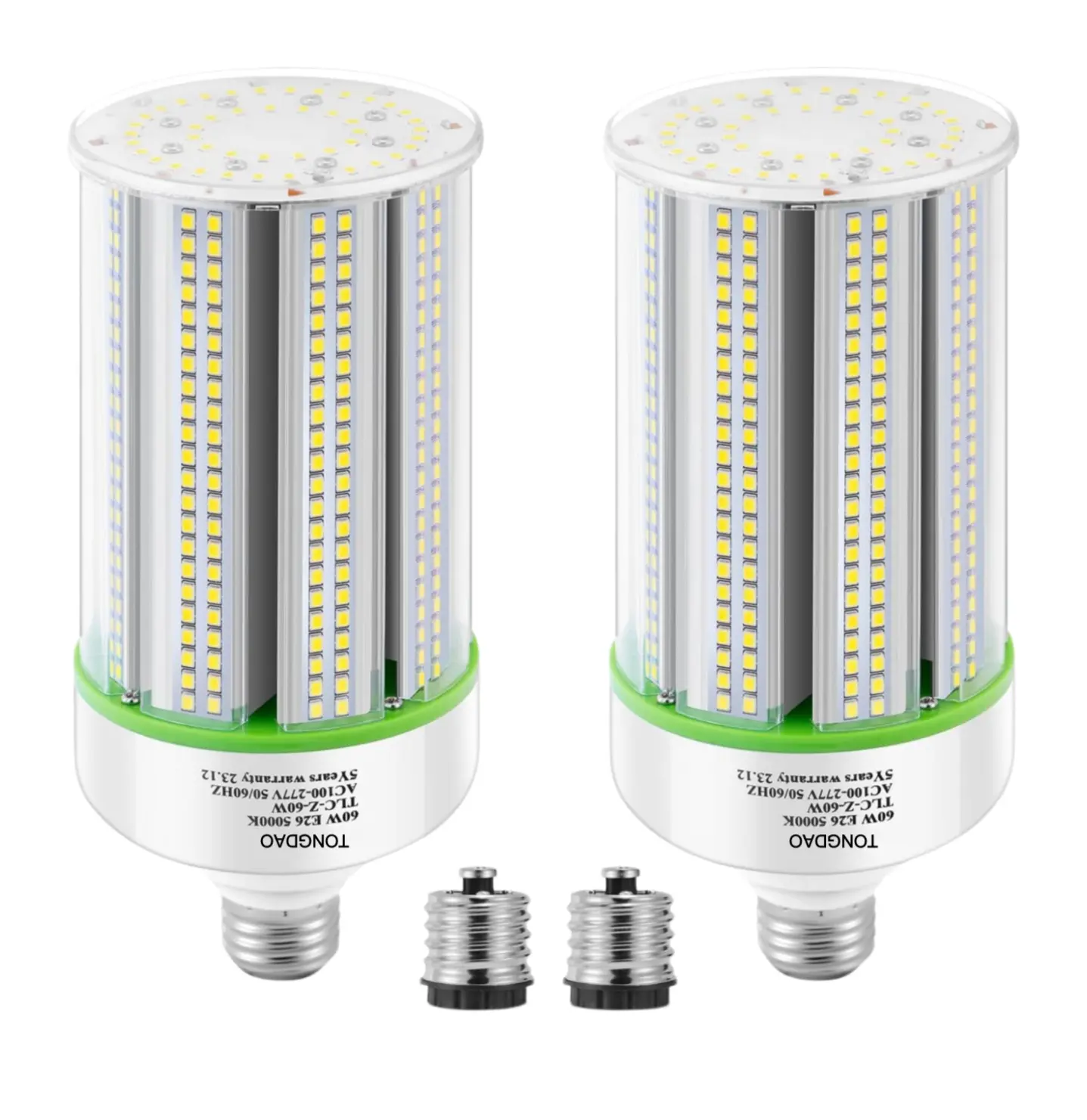 TONGDAO 2-Pack 50W Corn LED Light Bulbs, E26/E39 Base, 120-277V 5000K, HID HPS Mercury Vapor CFL Metal Halide Lamp Replacement for Garage, Work Shop Electronic Led led lights bedroom led light, Acorn