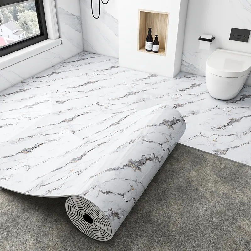 Contemporary Thickened Self-Adhesive Marble Wallpaper - Waterproof Removable Panel with Luxurious Marble Texture Available  Easy DIY Installation for Kitchen Bathroom Living Room Walls and Floors
