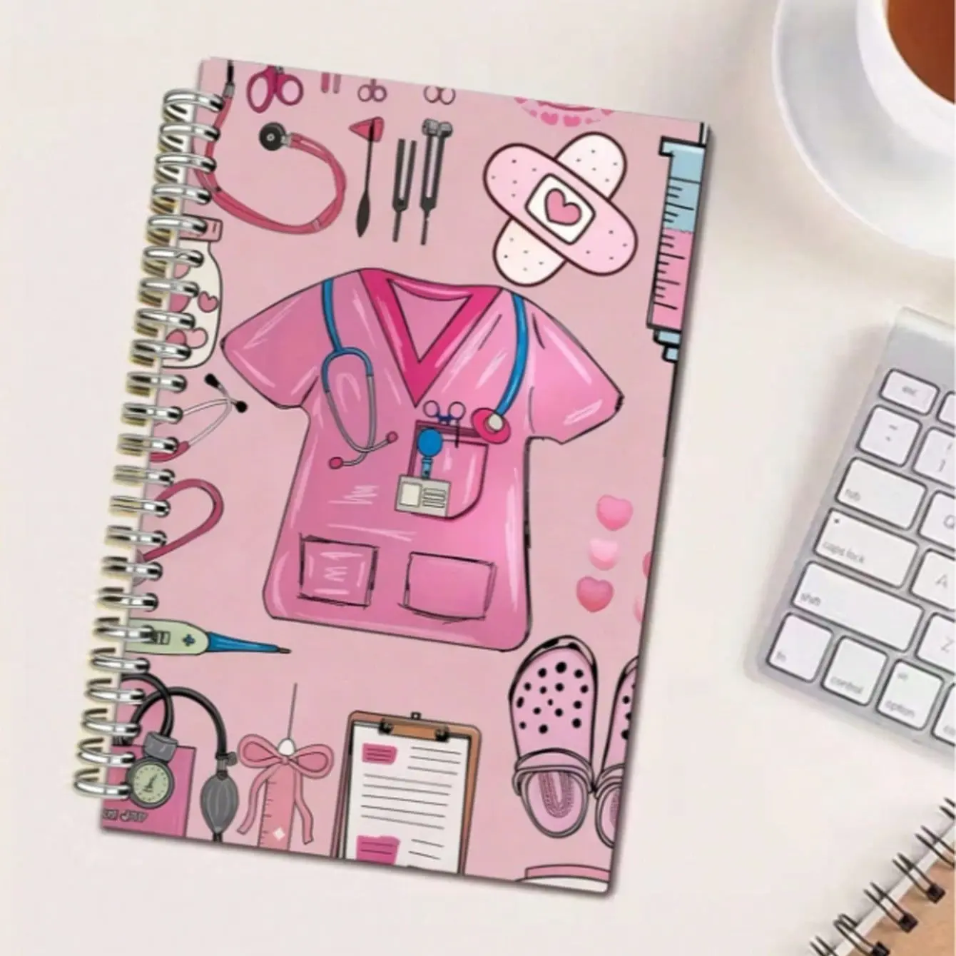 Nurse Notebook with Cute Illustrations, Thick Pages, Silent Flip, Medical Assistant Daily Planner, Nursing Students, Nursing School Notebook, Nurse's Day Gift, Spiral Notebook, Spiral Notebook Journal