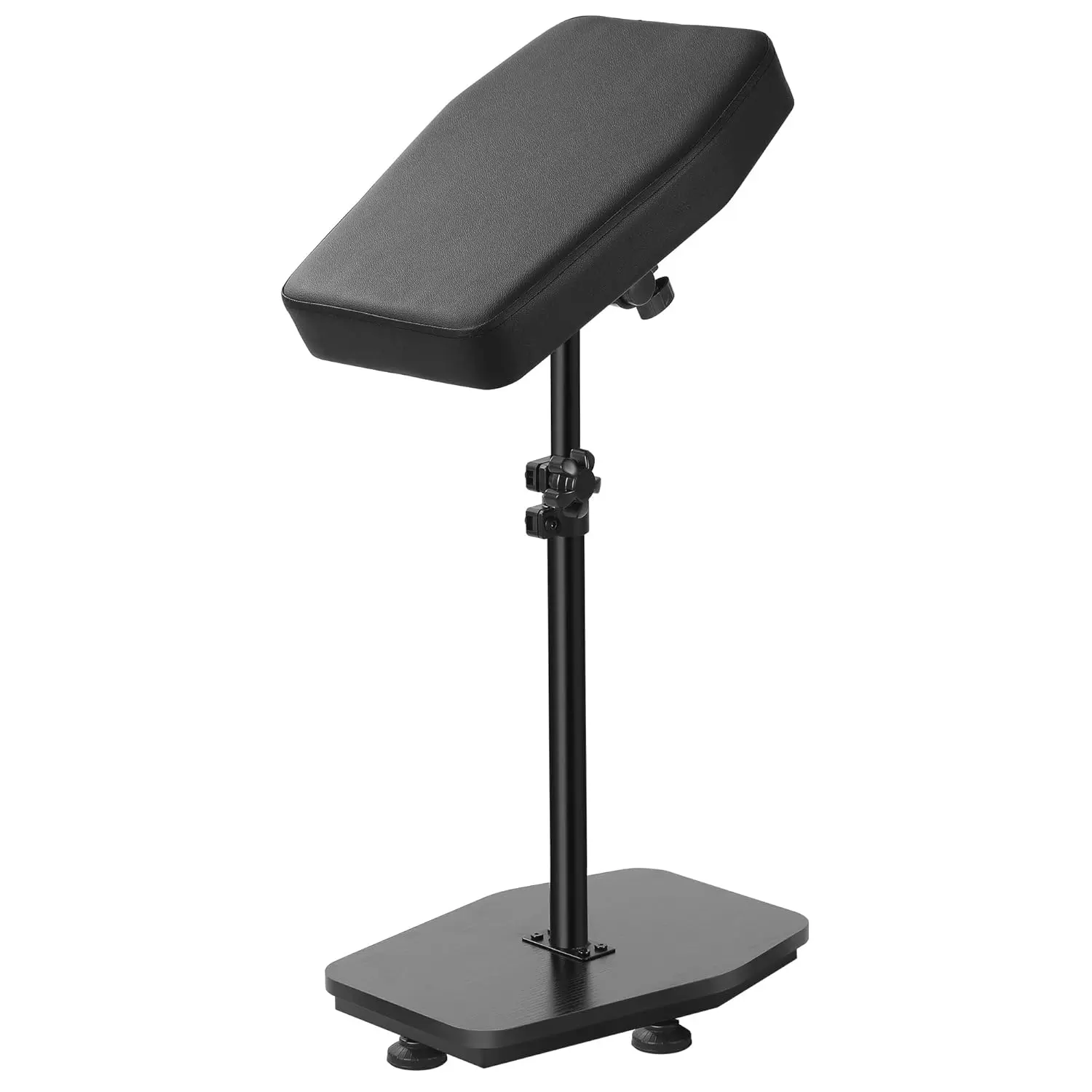 Tattoo Arm Rest Stand Adjustable Height and Tilt Black Leather Pad Professional Heavy Equipment for Tattoo Studio