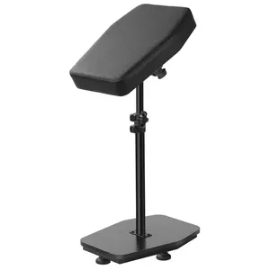 Tattoo Arm Rest Stand Adjustable Height and Tilt Black Leather Pad Professional Heavy Equipment for Tattoo Studio