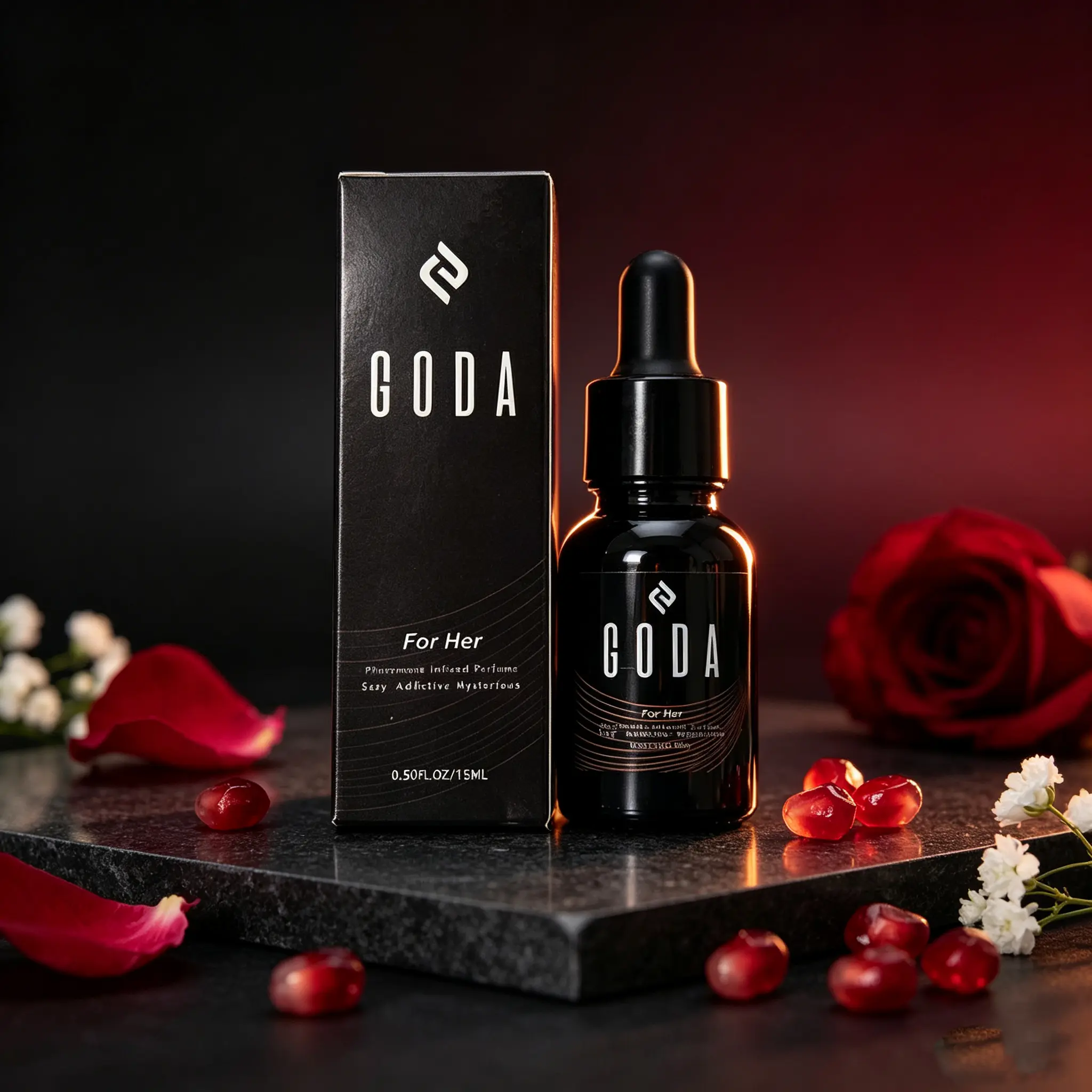 For Her | 15ml Eau De Parfum | Jasmine Blackcurrant | Bud Panna Cotta | Peony Rose Pink Pepper