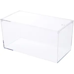 Pioneer Plastics 083CAQUA Clear Micro Habitat Terrarium, Tarantula Enclosure, Desktop Aquarium, 7.75" W x 3.75" D x 3.75" H