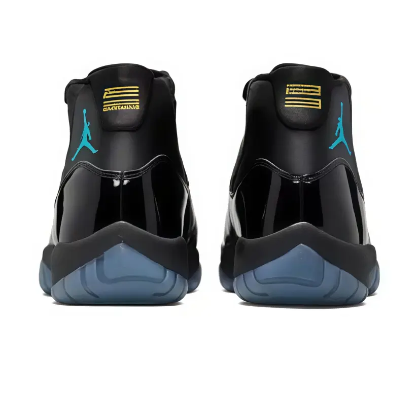 Black Patent Cyan Accent High Top Retro Sneakers Brand New with Matching Shoe Box glossy patent leather cushioned midsole shock absorption translucent icy outsole unisex street shoes for daily styling & exclusive sneaker collections for men and women
