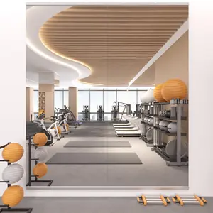 STAWDY Home Fitness Mirror, Oversized Frameless Full-Length Wall Mirror, Rectangular Tempered Glass Mirror, Wall-Mounted Mirror, Suitable for Gyms, Yoga Studios, Bedrooms, Bathrooms, Fitness Rooms