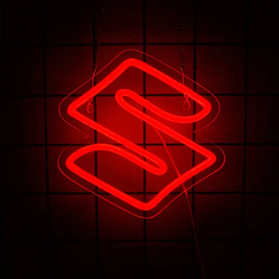 Suzuki Motorcycle Neon Signs for Wall Decor, Motorcycles Led Lights for Man Cave Suitable for Beer Bar Club Garage Hotel Bar Cafe Decorative Led Decoration Home Decor Lighting