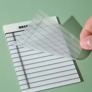 Cute Pet Multi-Functional Semi-Transparent Sticky Notes, Plan Schedule Reminder Stickers, Grid Record Reusable Notes, Office Supplies