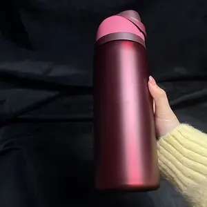 OW(Back Cherry)Double-Layer Vacuum Insulated Portable Drinking Cup - Cold-Resistant Stainless Steel Water Bottle with Straw, Suitable for Exercise Use, Must-Have for Travel, Capacity 32oz/ 945ml-Drinkware,Bottled,Portable,Insulated Tumbler-work bottle