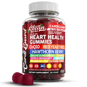 Clean Nutra CoQ10, Red Yeast Rice, Hawthorn Berry, Magnesium, Ginger, Turmeric & More for Heart Health Supplement - CardiGuard