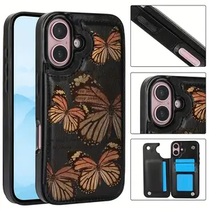 Phone case: iPhone 17 16 15 14 13 12 PRO MAX PLUS,AIR  Flip Cover Faux Leather Wallet Phone Case with Stand, Fashionable Faux Leather Design with Card Slot, Compatible with iPhone 16 Pro Max 15 14 13 12 Pro  Plus iPhone 15 Pro MaxGalaxy S25/