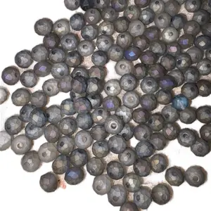 Faceted Glass Beads 6mm Round Smokey Gray with Rainbow Tints for Jewelry Making DIY Crafts and Beadwork 100ML per Order