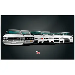 GTR Car Flag 40 x 60 IN for GTR JDM Fans , Polyester Wall Tapestry Poster Decor Print,Room Flags Accessories for Gaming Walls
