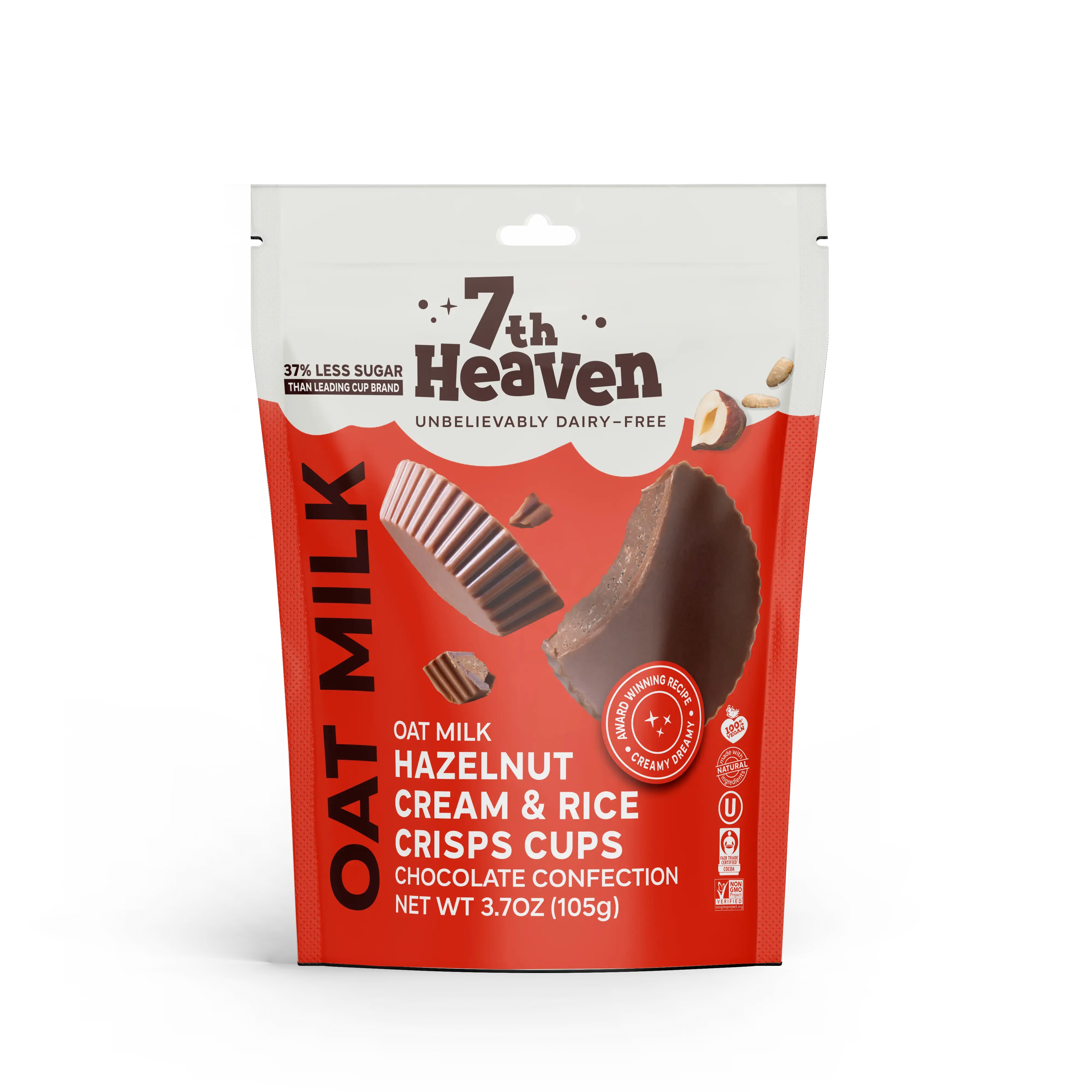 Hazelnut Cream & Rice Crisps Cups  (bag of 5)