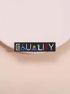 Rainbow & Letters Pattern Brooch, Equality Enamel Pin Suitable for Backpacks, Jeans, Scarves, Hats Decoration, Fashion Accessories for Men & Women, Love