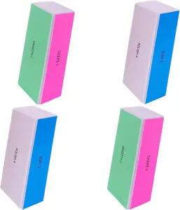 Mother Day Gift 4 Way Nail Buffer Block (4 Pcs), Nail Shine Buffers Blocks Files for Natural and Acrylic Nails Smoother Buffing Block Polisher Fingernail File Buffer 120/240/600/3000 Grit for Buffing Shinning