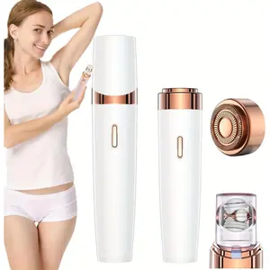Face Epilator Handy Portable Rechargeable 2-in-1 Eyebrow and Hair Remover for Women - Quick Painless Hair Removal Anywhere, Body Shaver