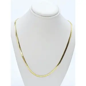 Omega 3mm Cuban Chain Necklace - Elegant Design with Smooth Finish